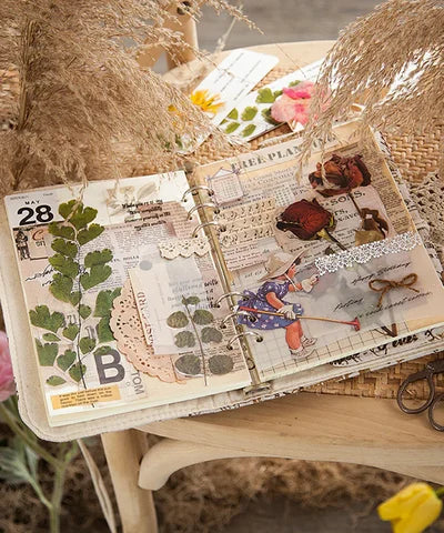 48-Piece Large Dried Flower Sticker Set