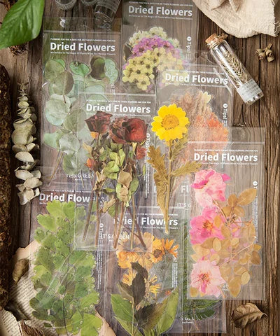 48-Piece Large Dried Flower Sticker Set