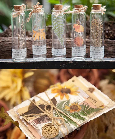 48-Piece Large Dried Flower Sticker Set