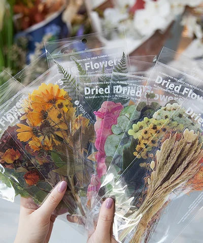 48-Piece Large Dried Flower Sticker Set