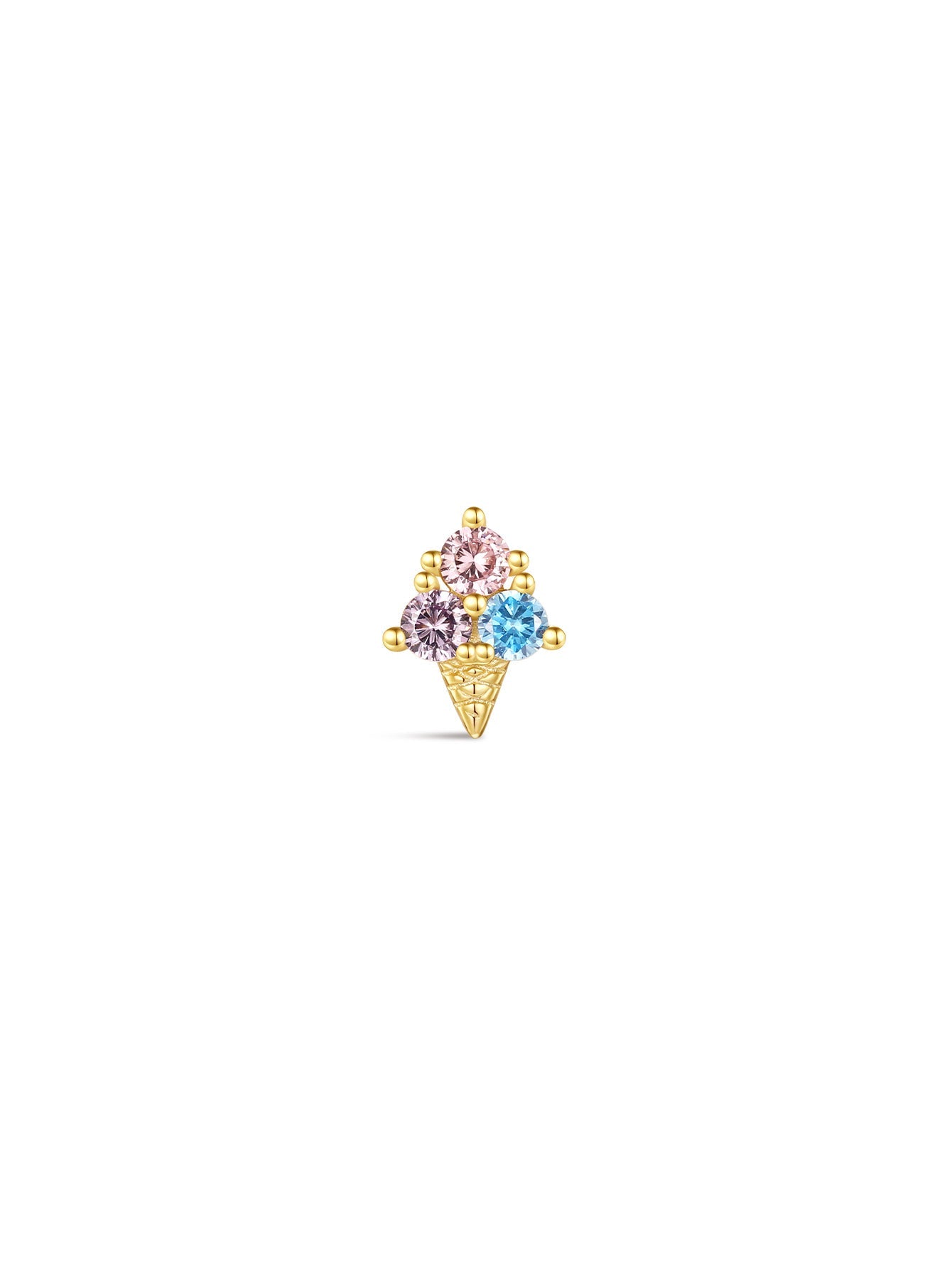 925 Sterling Silver Seaspritz Ice Cream Flatback