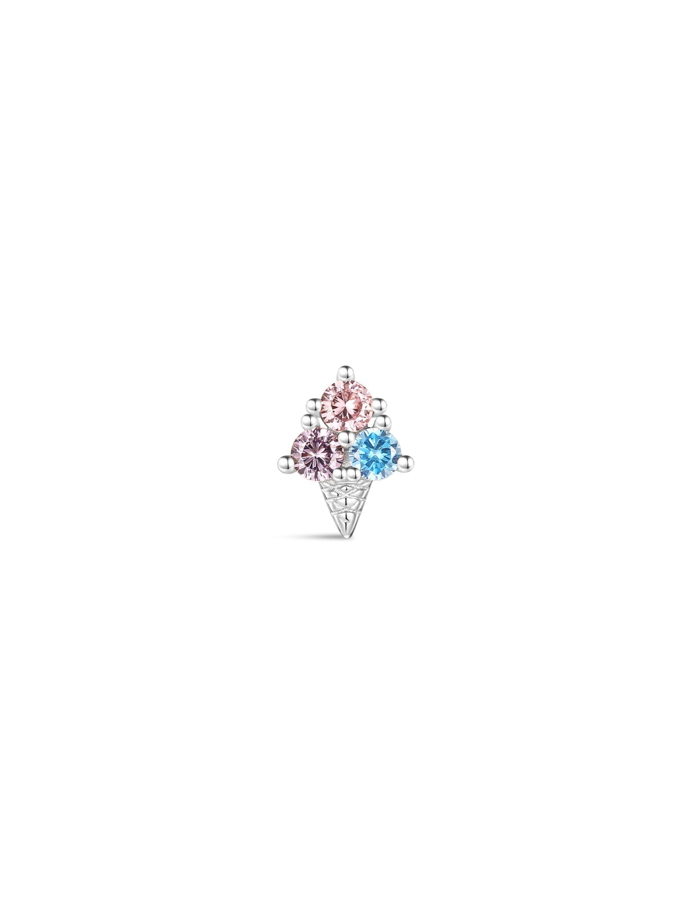 925 Sterling Silver Seaspritz Ice Cream Flatback