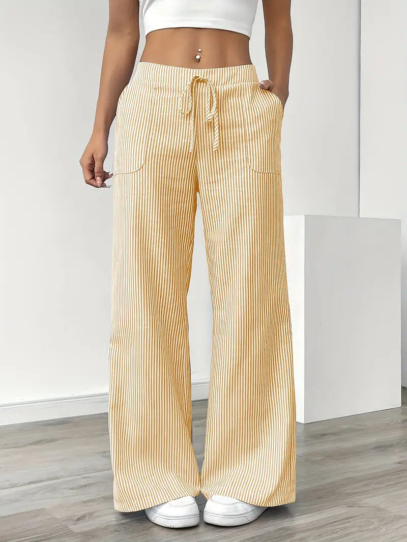 Alina – Elegante gestreifte Hose mit Taschen