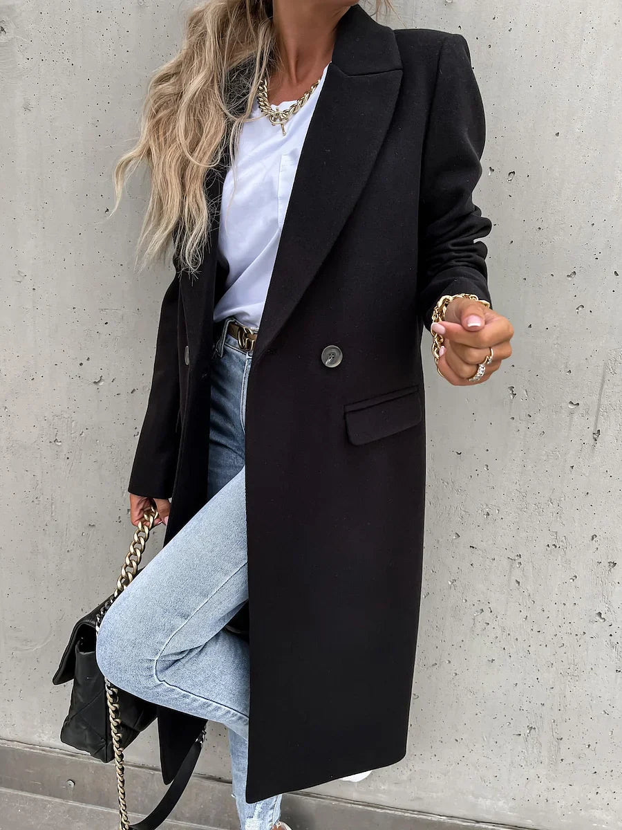 Aaliyah – Classic Winter Coat with Lapels