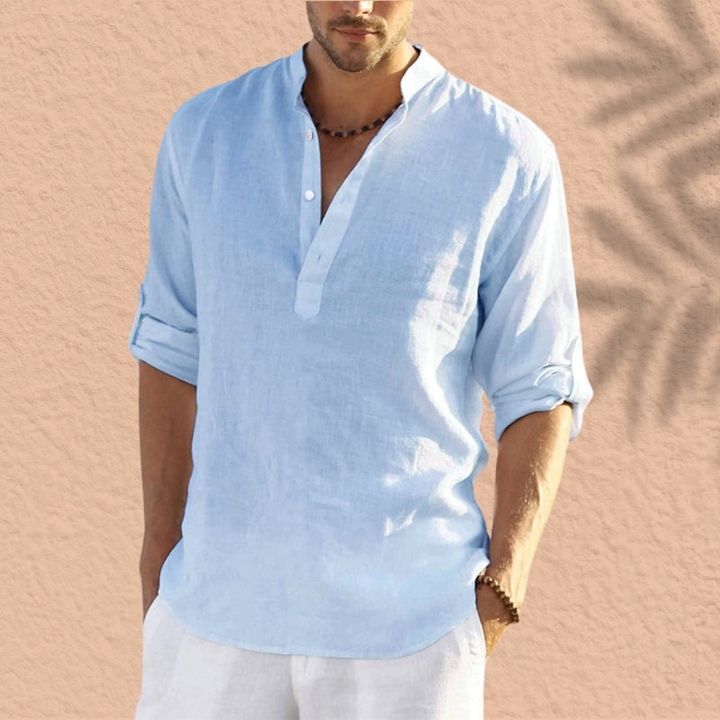 Abdeslam - Casual Long Sleeve Linen Shirt