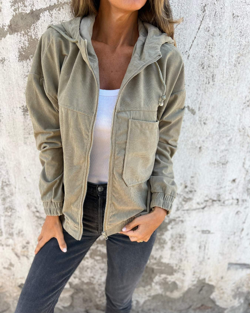 Adiana – Long Sleeve Jacket with Zipper