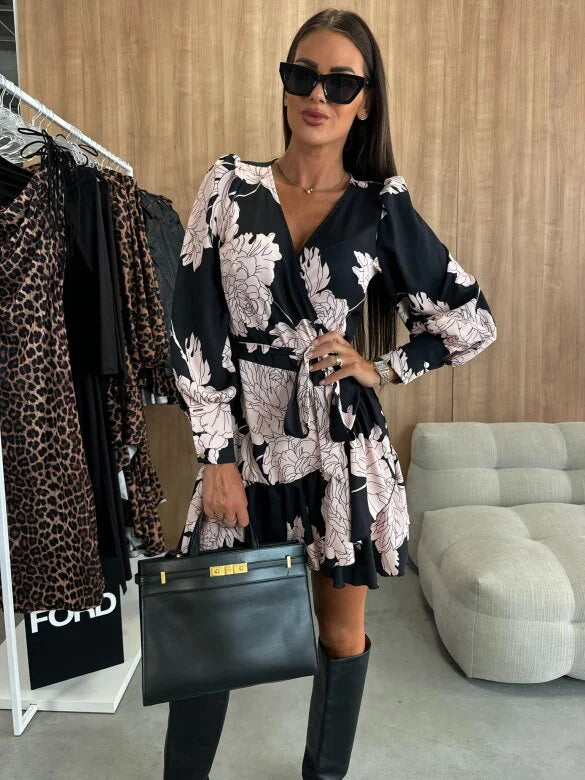 Adinda – Mini Dress with Floral Pattern