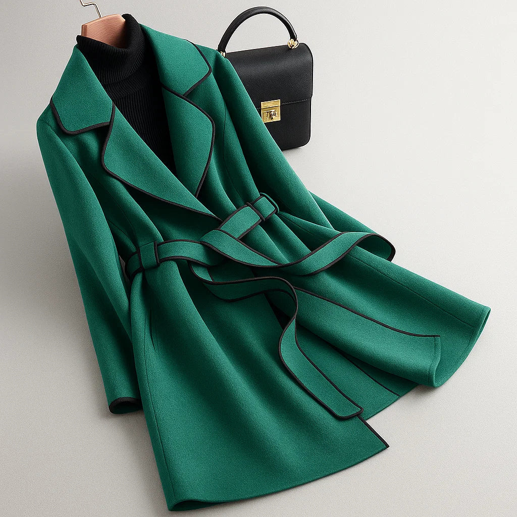 Aitana – Trench Coat with Lapel Collar and Belt