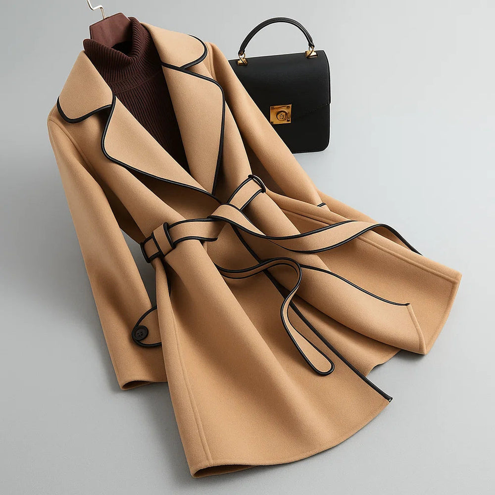 Aitana – Trench Coat with Lapel Collar and Belt