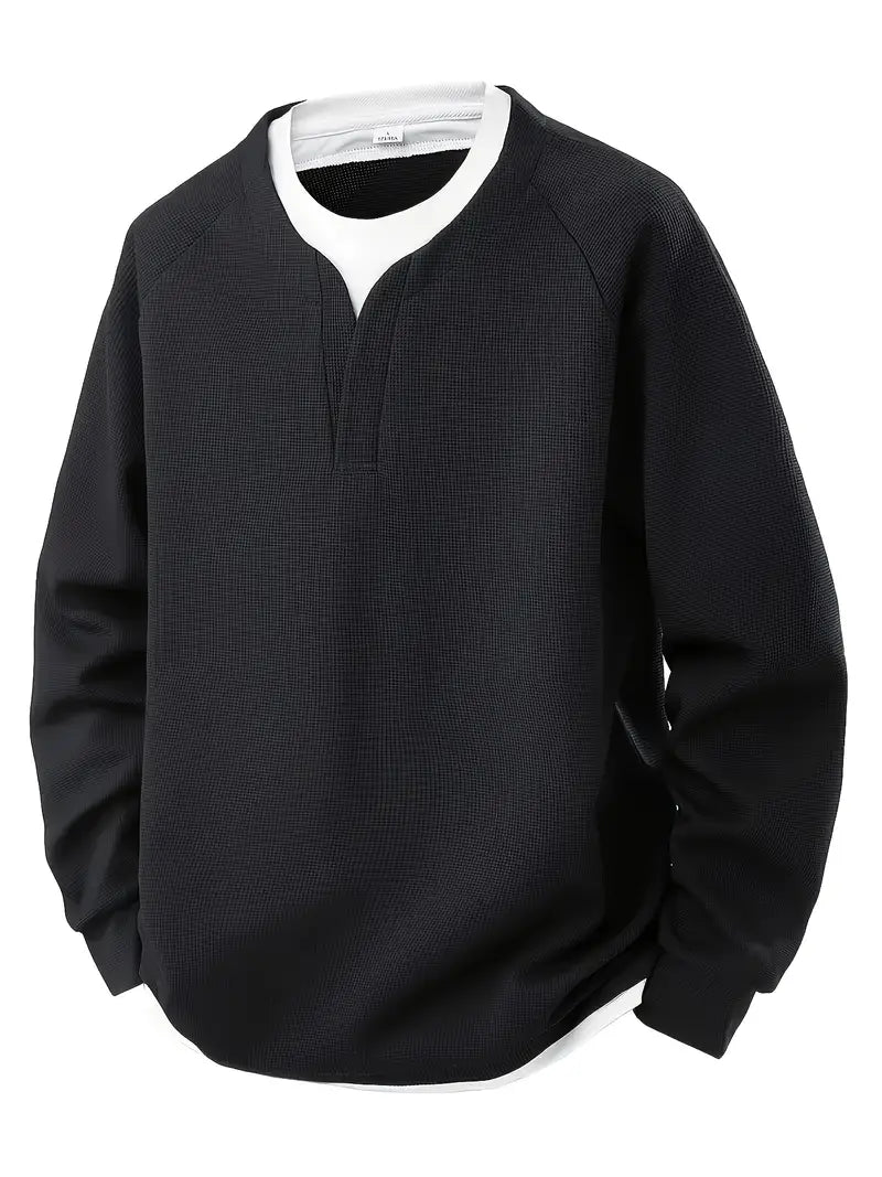 Aldous – Long-Sleeve Shirt with Waffle Pattern