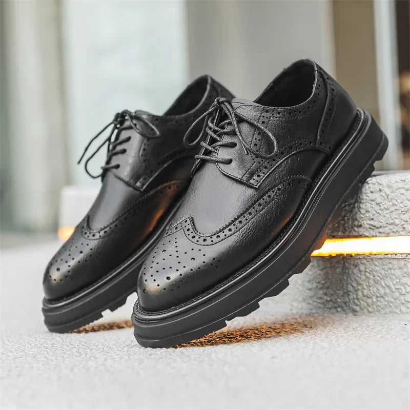 Alehan – Leather Derbies with Profile Sole