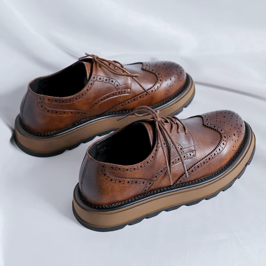 Alehan – Leather Derbies with Profile Sole