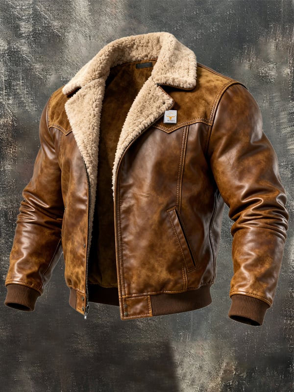 Alessandro – Casual Leather Jacket with Long Sleeves