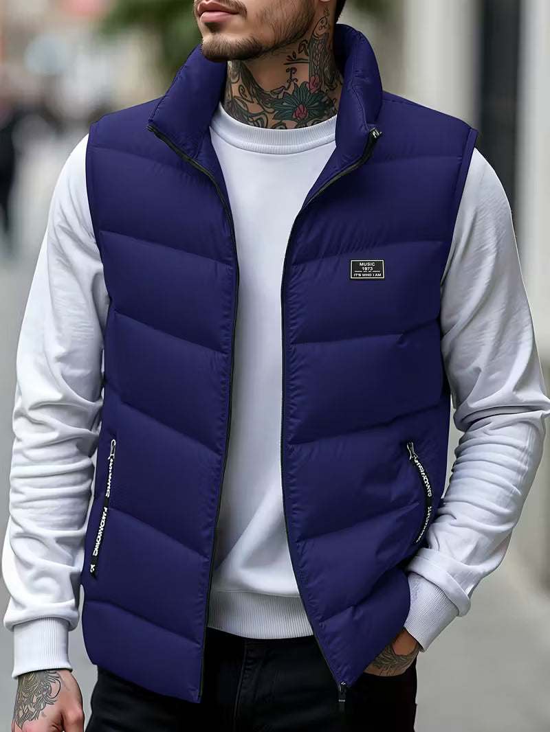 Amaury - Casual Puffer Vest with Zipper
