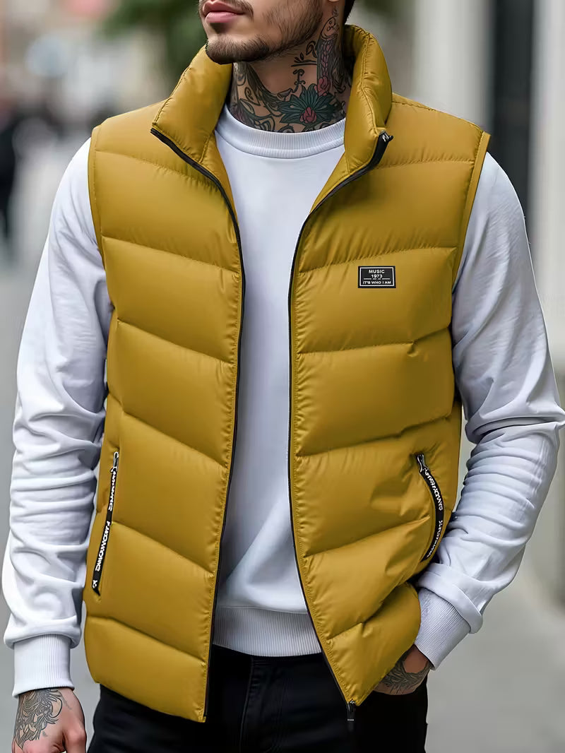 Amaury - Casual Puffer Vest with Zipper