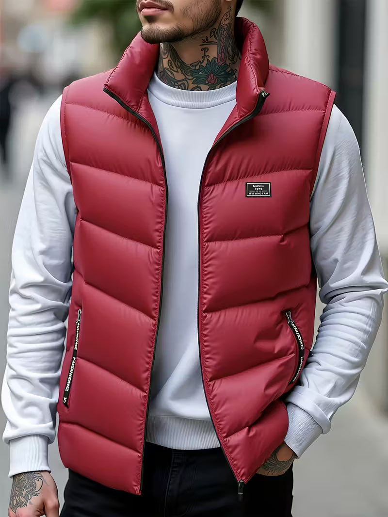 Amaury - Casual Puffer Vest with Zipper