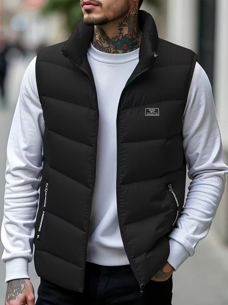 Amaury - Casual Puffer Vest with Zipper