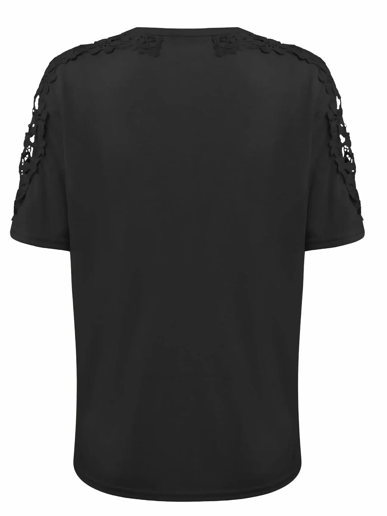 Ancuta – Elegant Summer Short Sleeve T-Shirt with Lace