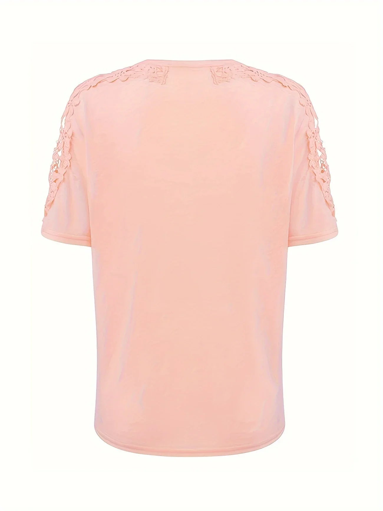 Ancuta – Elegant Summer Short Sleeve T-Shirt with Lace