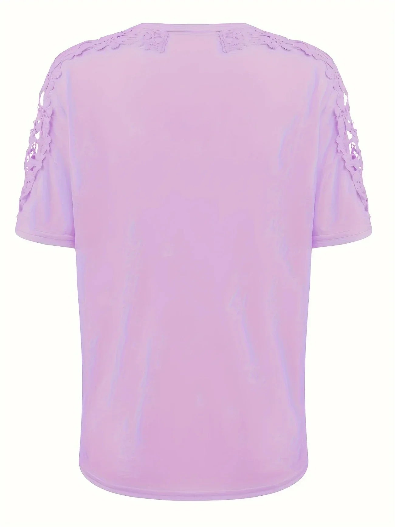 Ancuta – Elegant Summer Short Sleeve T-Shirt with Lace