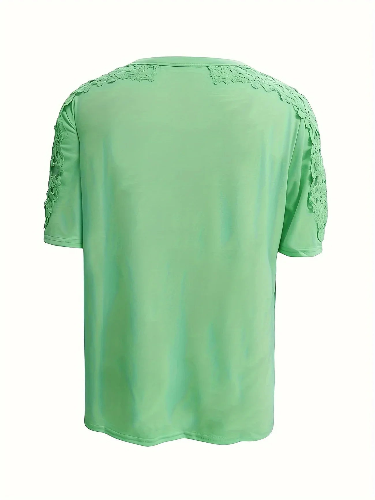 Ancuta – Elegant Summer Short Sleeve T-Shirt with Lace
