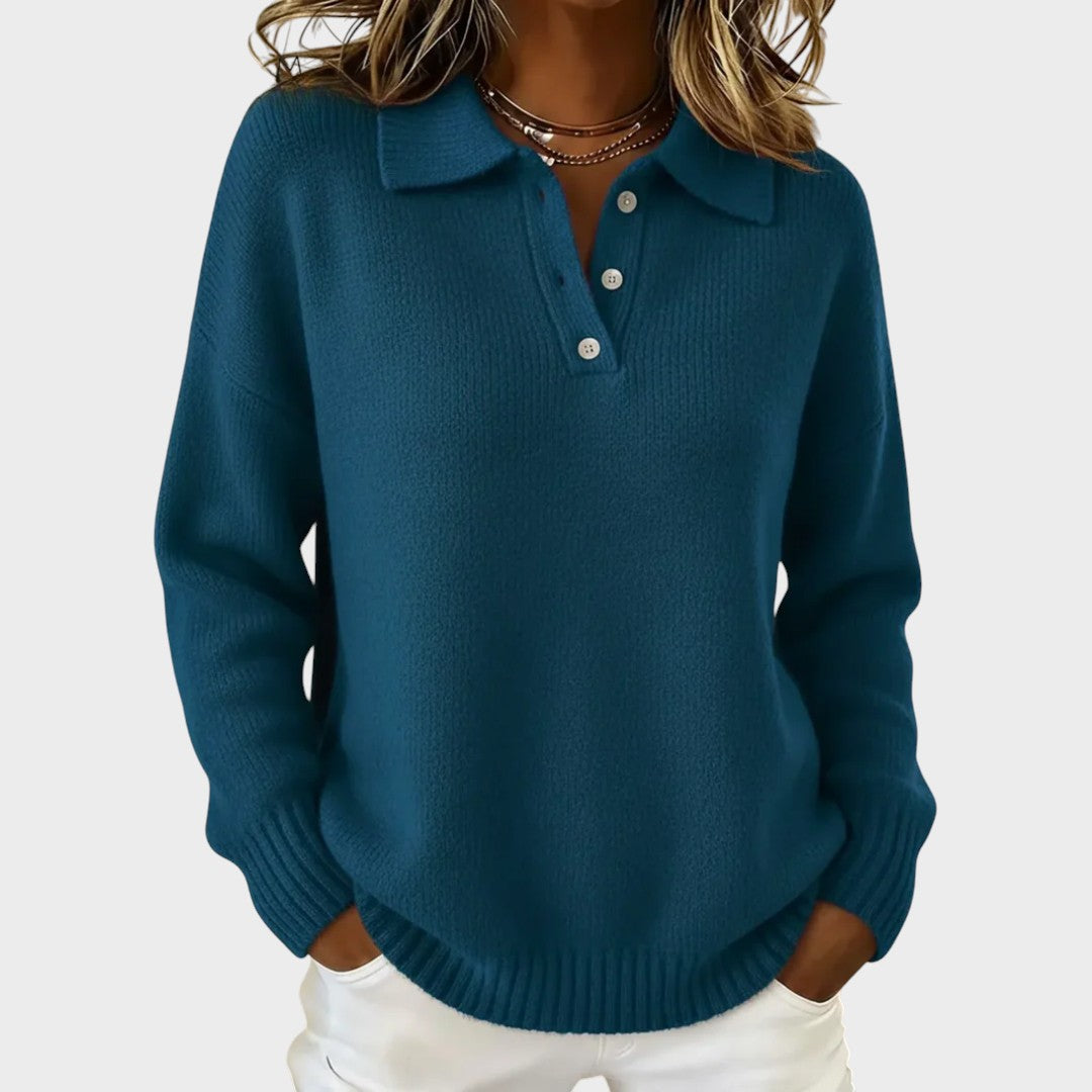 Aneeka – Elegant Long Sleeve Knit Sweater