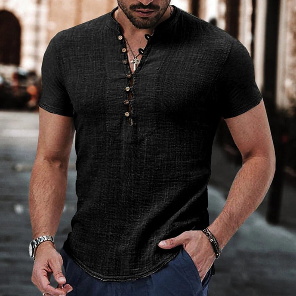 Anestis - Elegant Short Sleeve Shirt