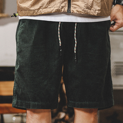 Anneliis – Cord Shorts with Elastic Waistband