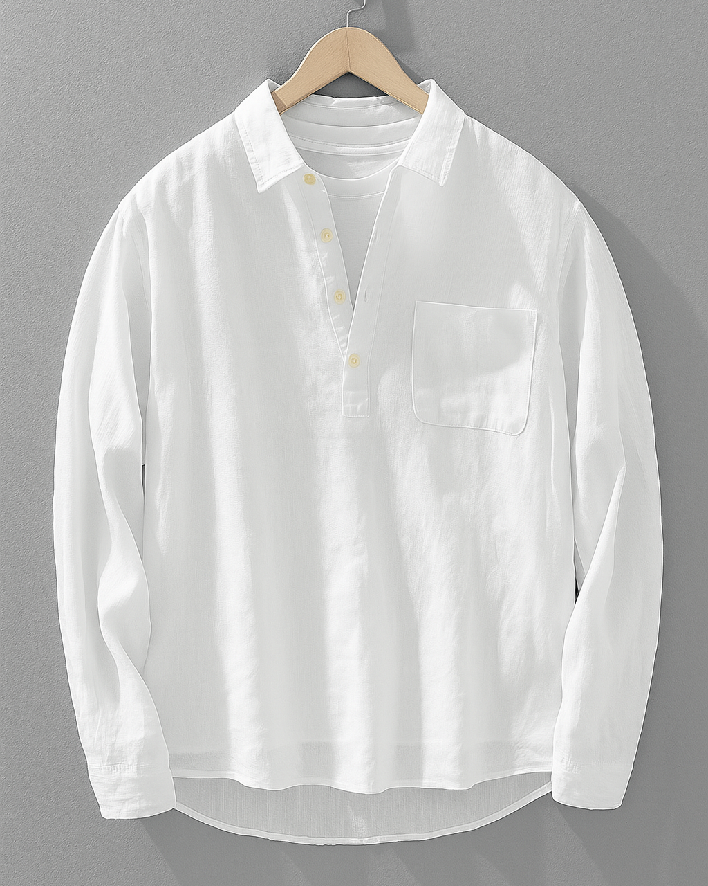Antuan – Comfortable Long Sleeve Shirt with Chest Pocket