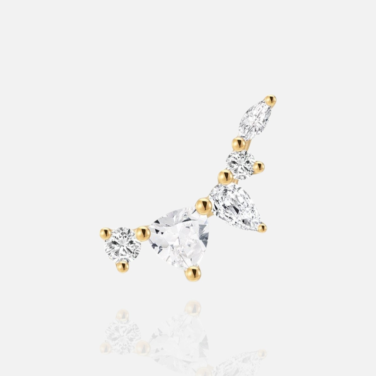 Arcelle Marquise Teardrop Flat Back Stud