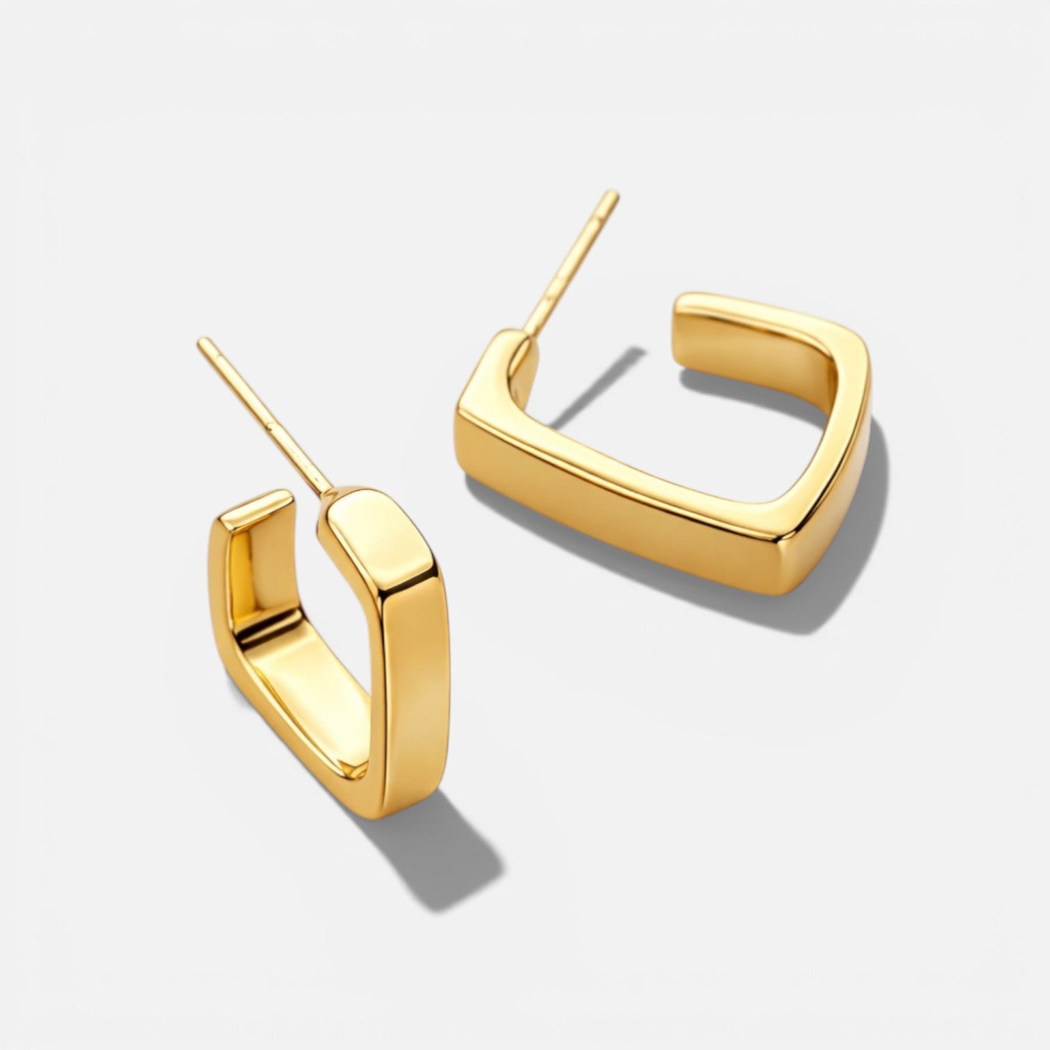 Arcform Small Square Huggie Hoop Earrings