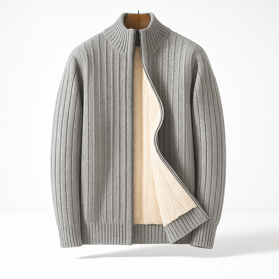 Artan – Knitted Cashmere Zip-Up Cardigan
