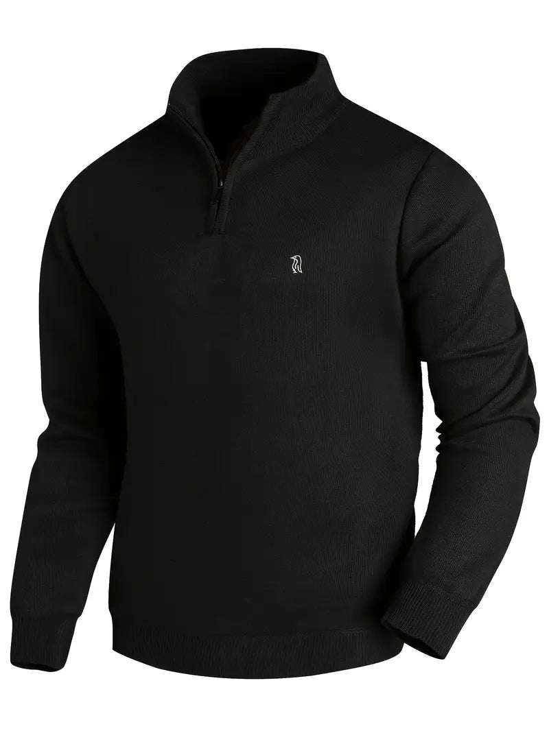 Aryan – Casual Knit Sweater with Zipper