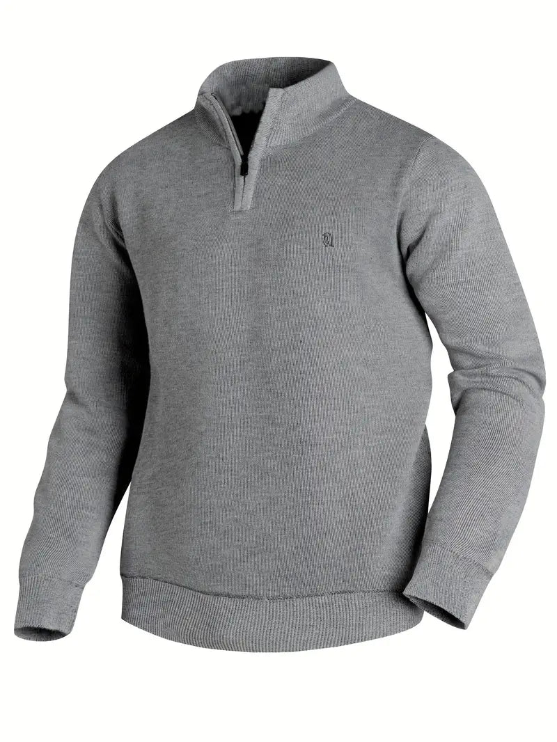 Aryan – Casual Knit Sweater with Zipper