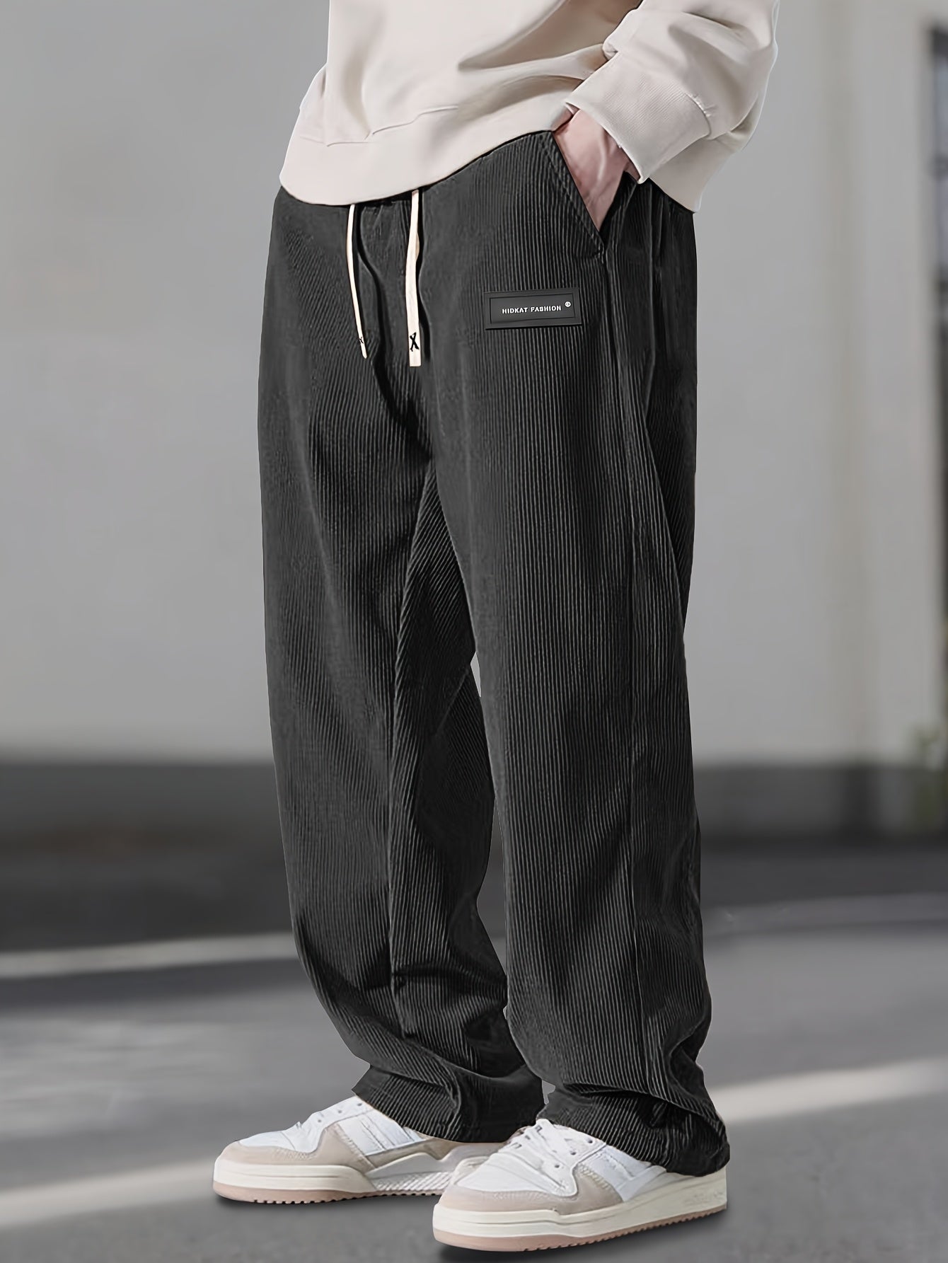Asher - Straight Cut Pants with Drawstring Waist