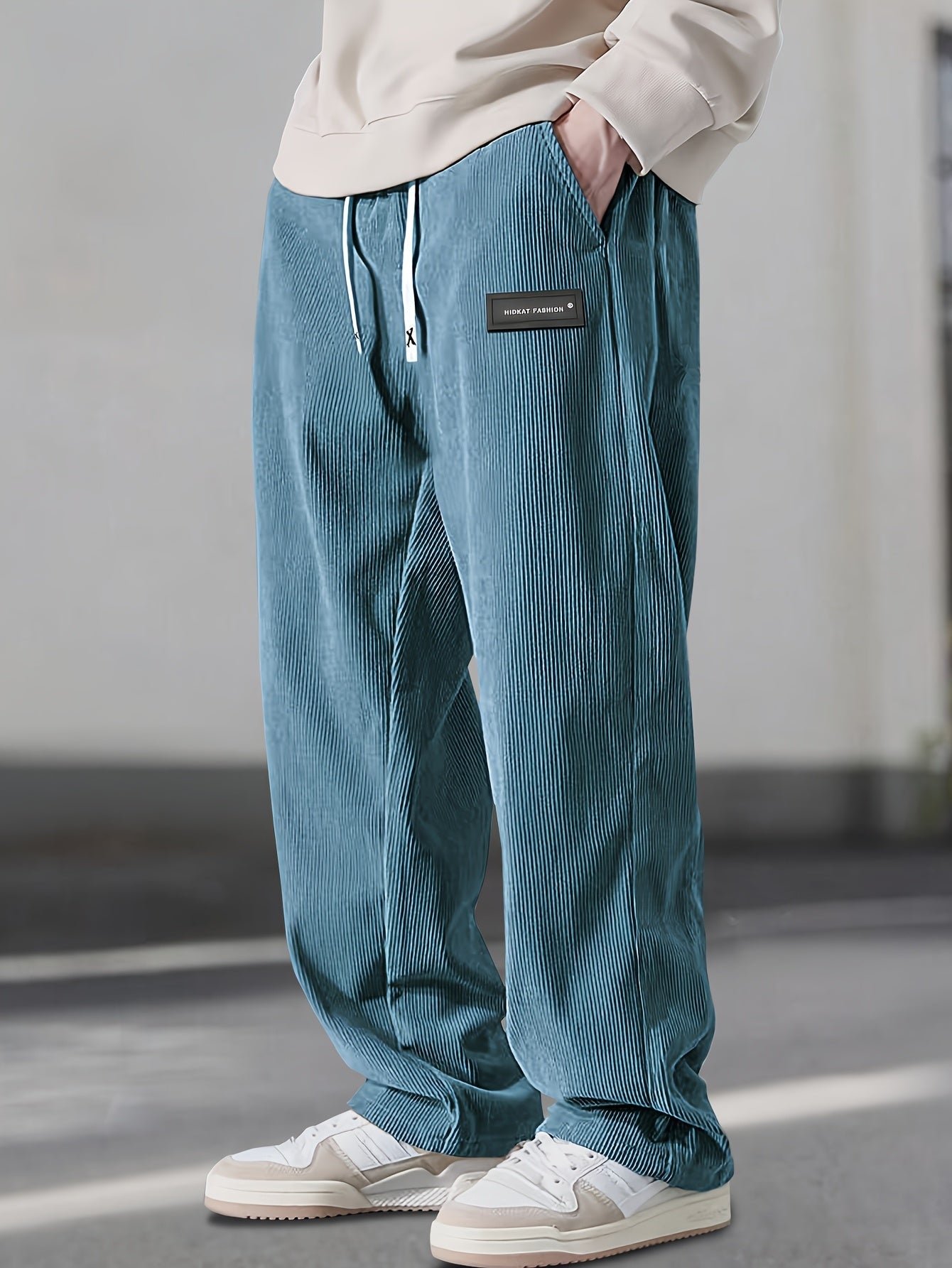 Asher - Straight Cut Pants with Drawstring Waist