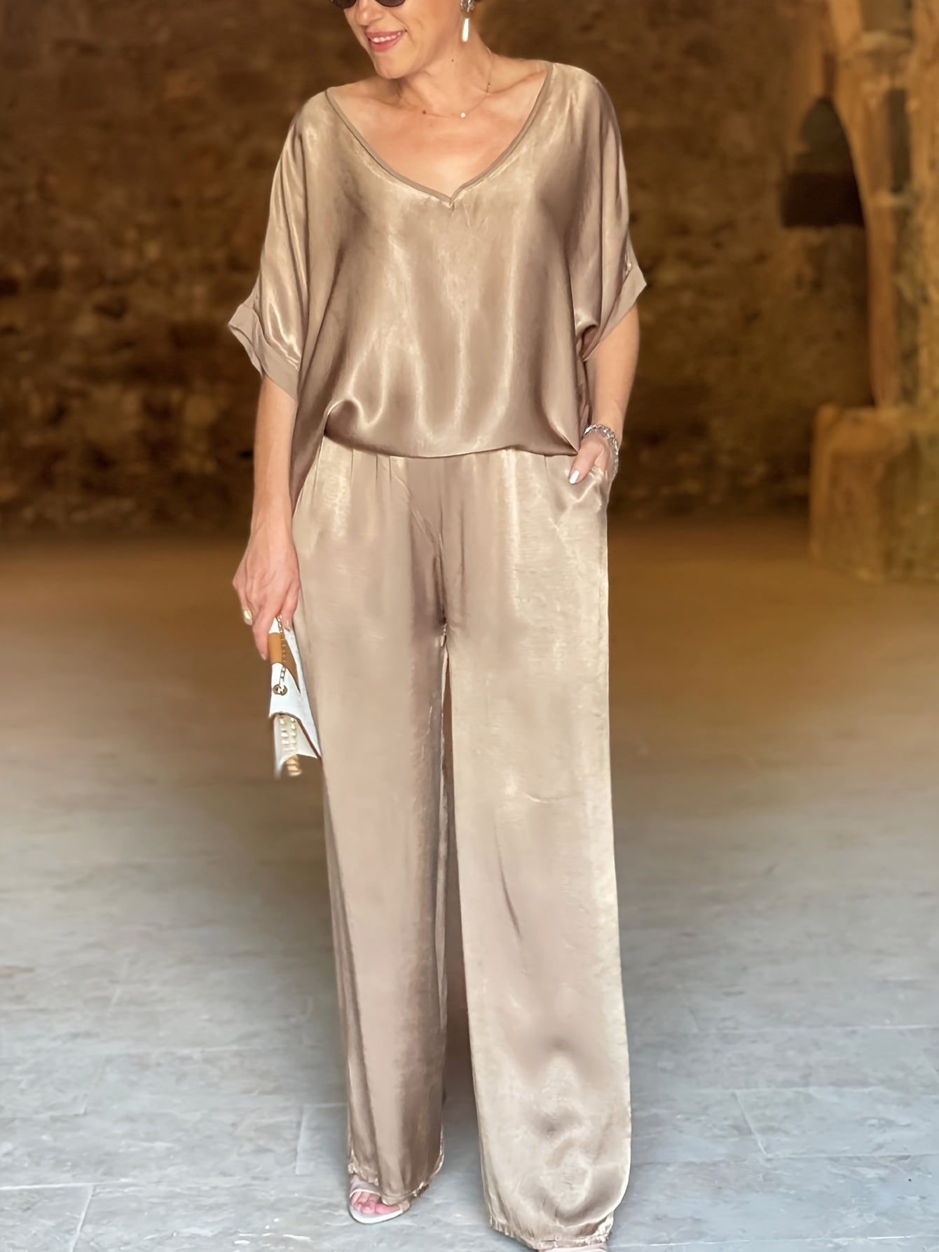 Ashlee - Elegant Two-Piece Set with Short Sleeves