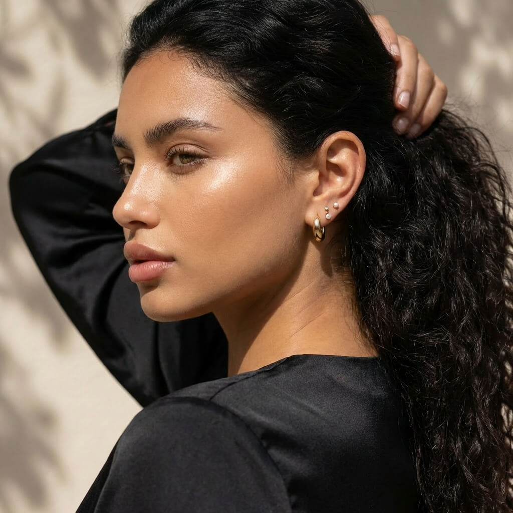 Aurelia Petite Pearl Flat Back Stud Earrings