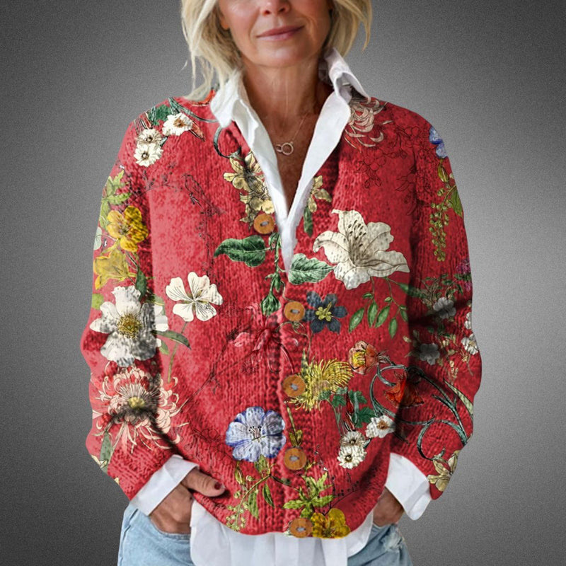 Aureliana – Vintage Cardigan with Floral Pattern