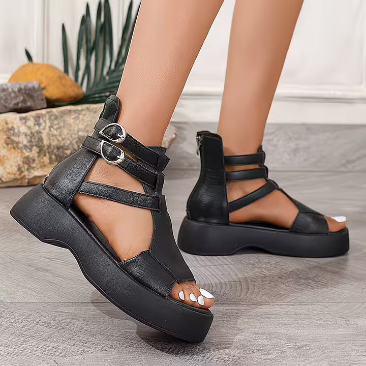 Austeja - Chunky Platform Sandal with Open Toe