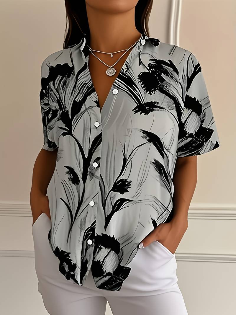 Ayalit - Stylish Short Sleeve Shirt with Print