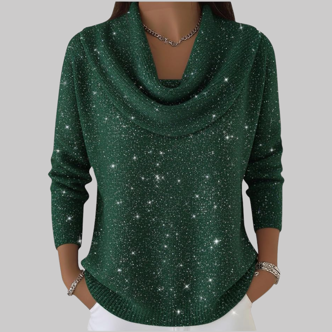 Ayelet - Soft Turtleneck Sweater with Star Print
