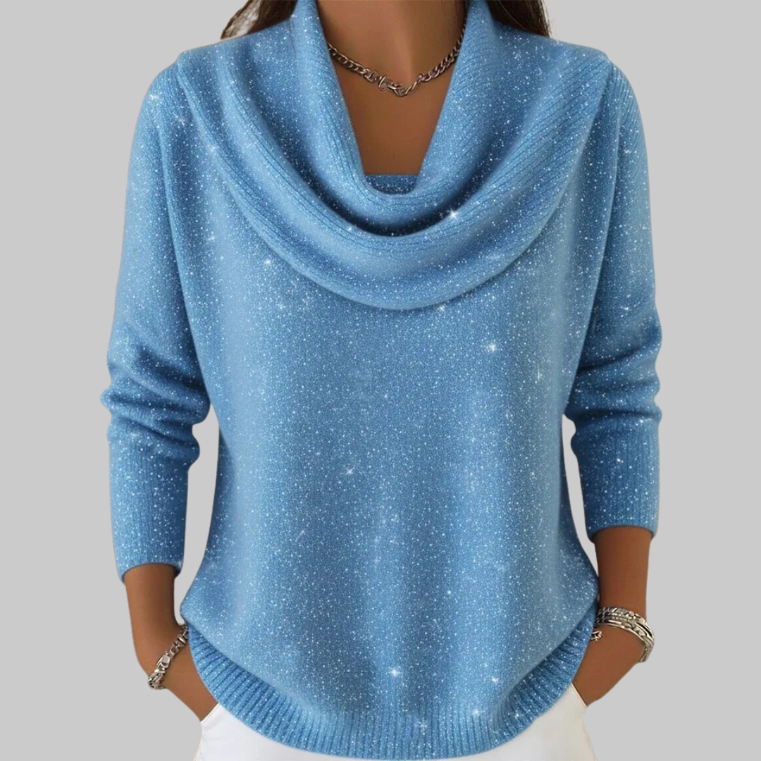 Ayelet - Soft Turtleneck Sweater with Star Print