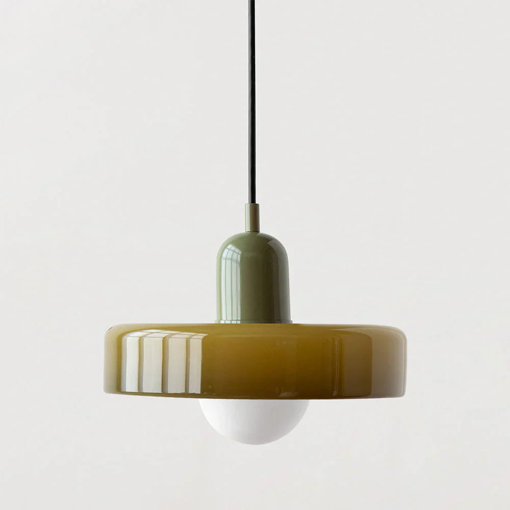 Bauhaus Pendant Light Made of Colored Glass