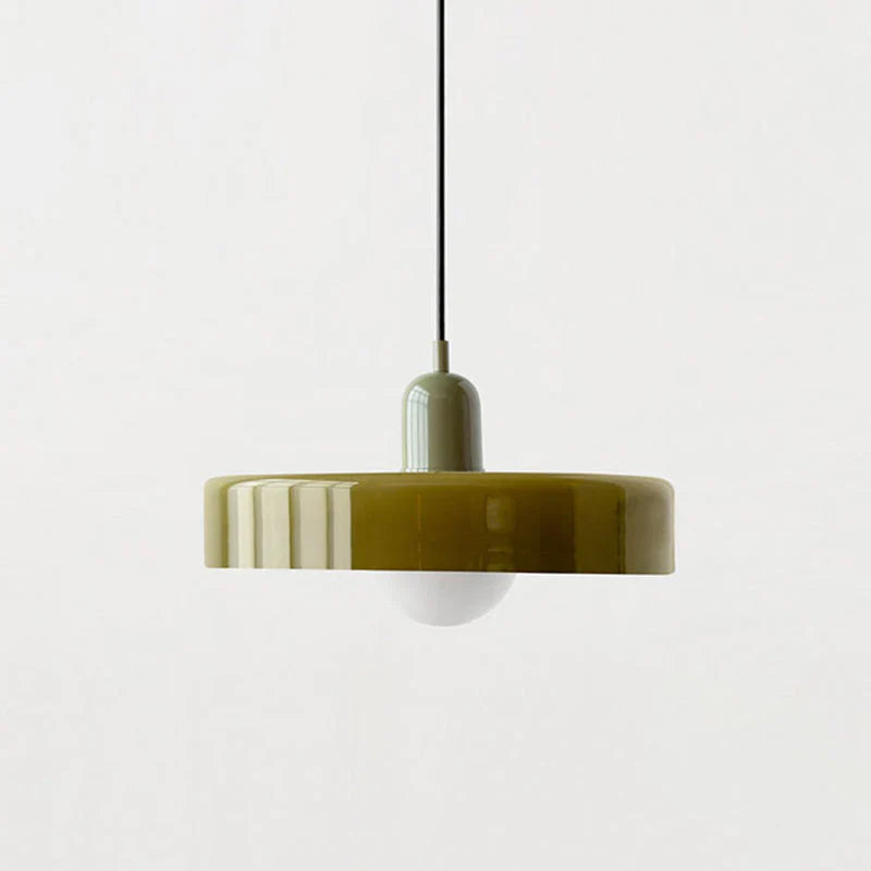 Bauhaus Pendant Light Made of Colored Glass