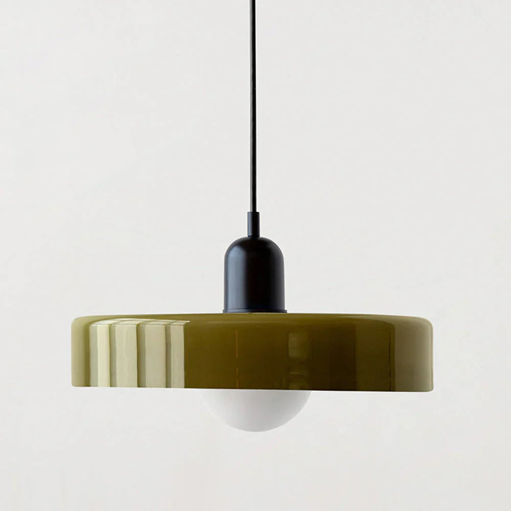 Bauhaus Pendant Light Made of Colored Glass