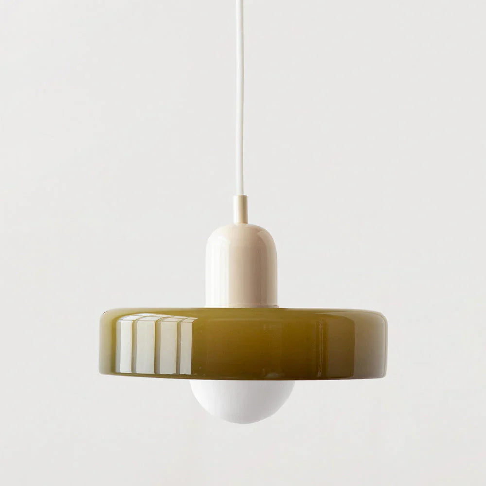 Bauhaus Pendant Light Made of Colored Glass