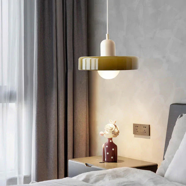 Bauhaus Pendant Light Made of Colored Glass