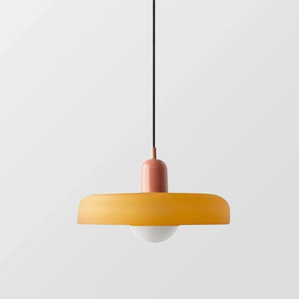 Bauhaus Pendant Light Made of Colored Glass
