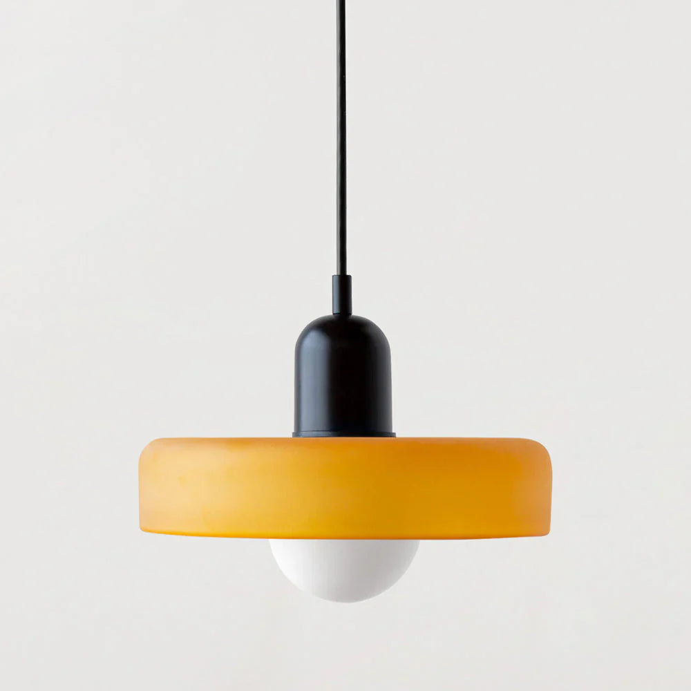 Bauhaus Pendant Light Made of Colored Glass